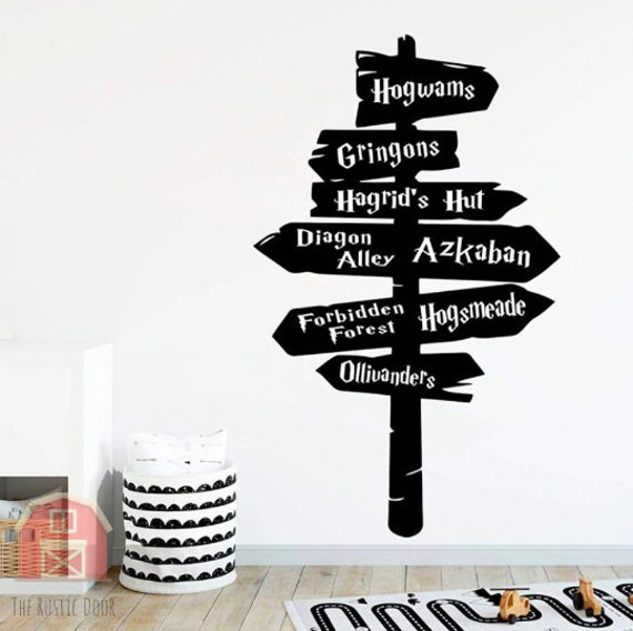 Harry Guideboard Wall Stickers for Home Decor Kids Room Decoration