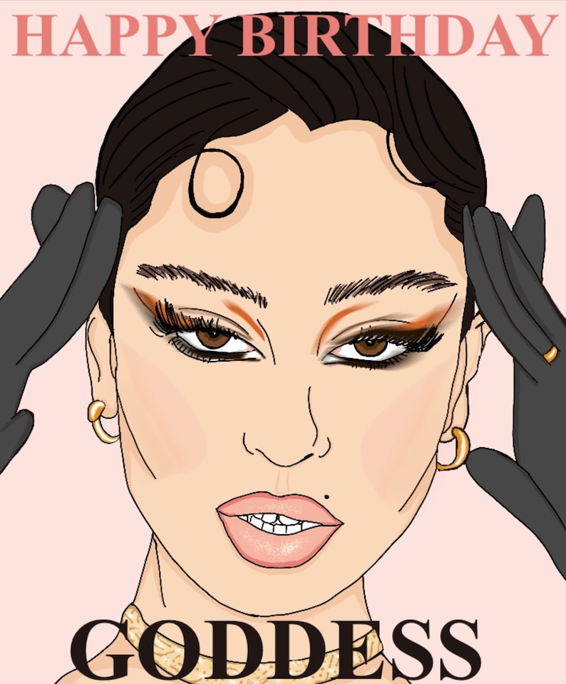 Alexa Demie happy Birthday Goddess Card - Etsy UK