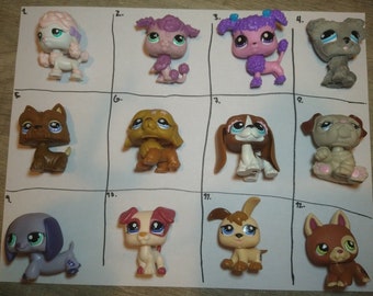 authentic lps littlest pet shop dog figures