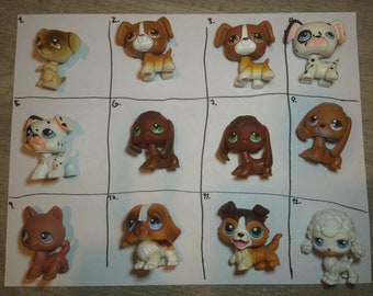 authentic lps littlest pet shop dog figures