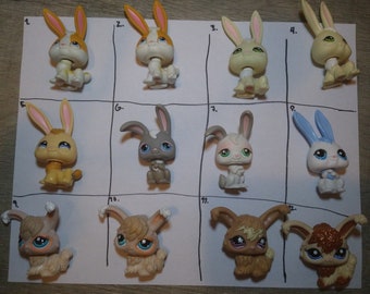 authentic lps littlest pet shop bunny figures