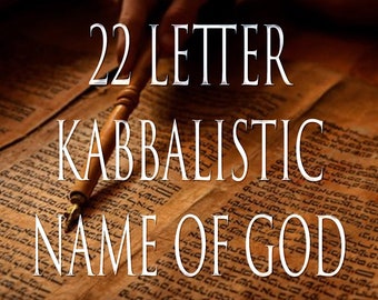 Twenty-Two Letter Name of God 151 Kabbalistic Grimoire and Distance Attunement