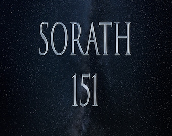 May include: A silver text graphic against a dark blue background with a white galaxy-like pattern. The text reads "SORATH 151".