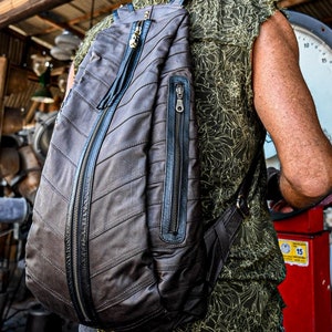 Brown Festival Wax Canvas Backpack | Unisex Everyday Vegan Backpack
