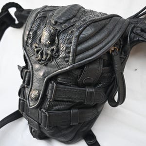 Holstertasche, Gürteltasche, Leder Alltagsgürtel, Gürteltasche, Gürteltasche aus Leder, Gürteltasche, Bauchtasche, Cyberpunk Tasche, Festival Tasche, Gothic Tasche