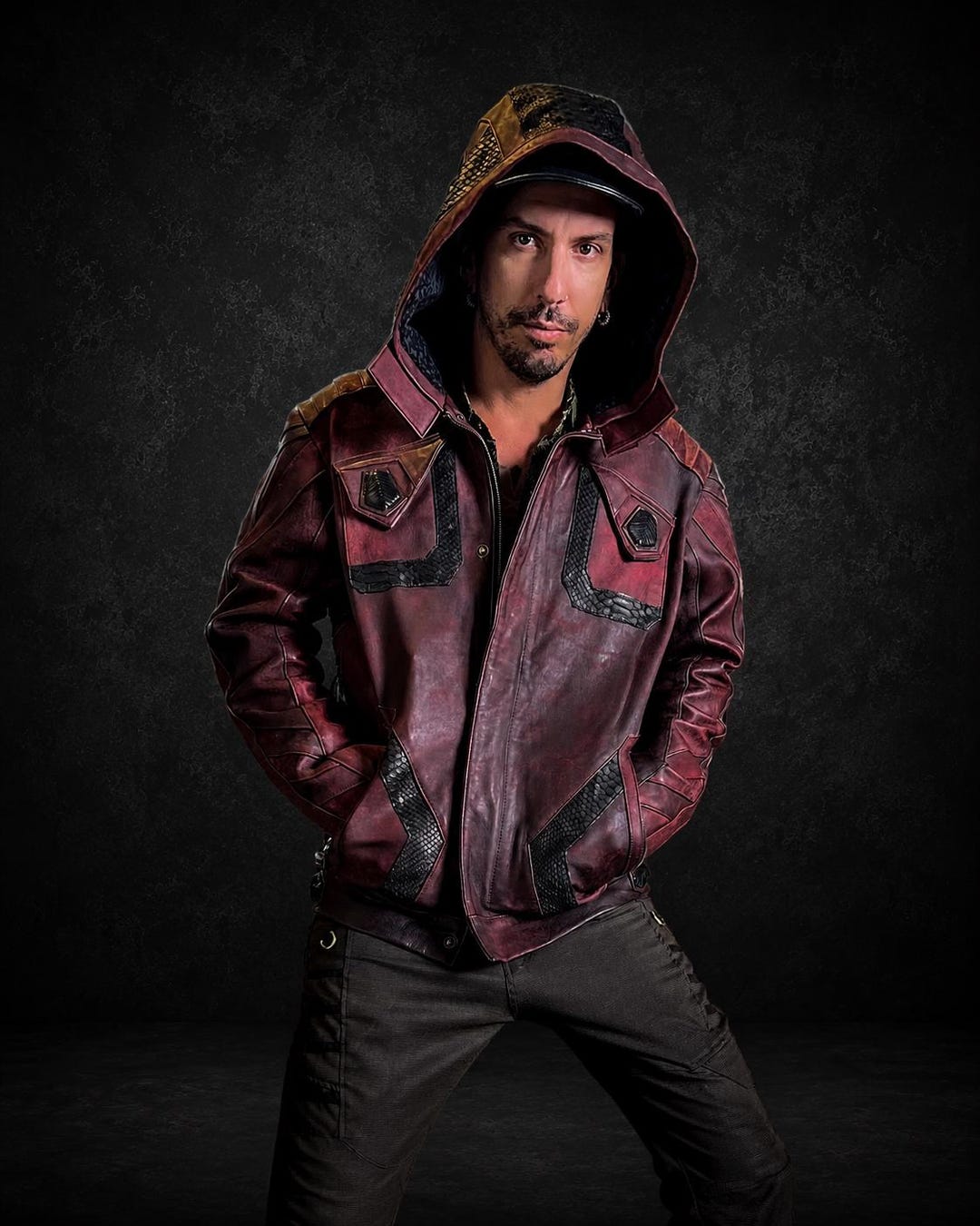 Sentinel Coat The Oxblood Sentinel Jacket — Men’s Hooded Leather Winter Coat, Custom ...