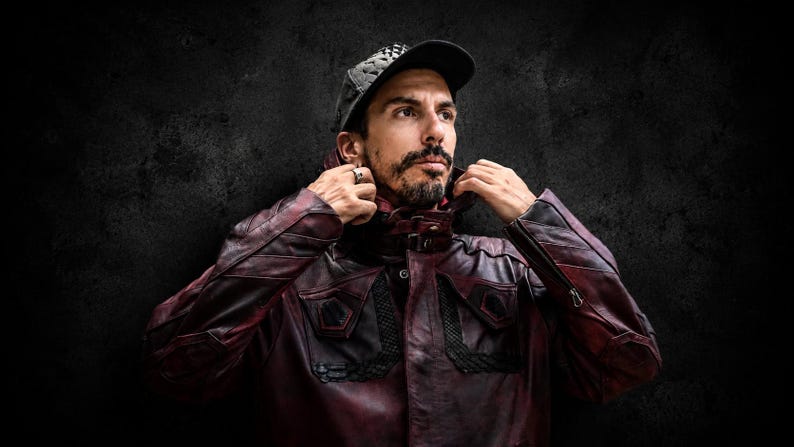 Sentinel Coat The Oxblood Sentinel Jacket — Men’s Hooded Leather Winter Coat, Custom ...