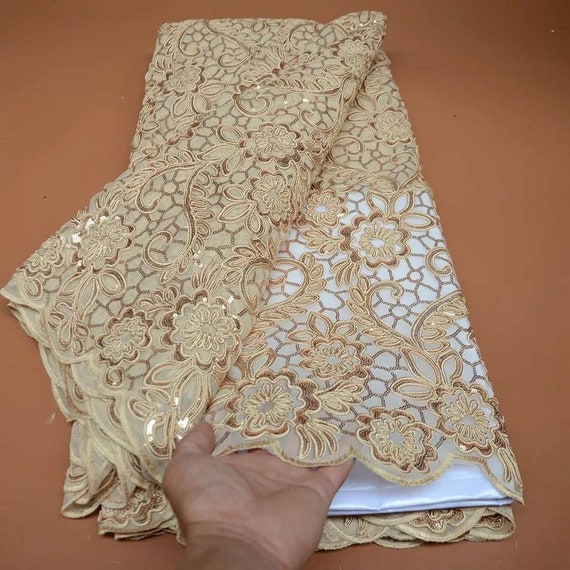 Fashion Classic Gold Sequence Cord Fabric Lace