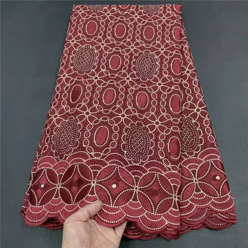 Latest 2022High Quality African Nigerian Tulle Lace Fabric Swiss shops Cotton Damask Guipure Formal Prom Party Gown Dress