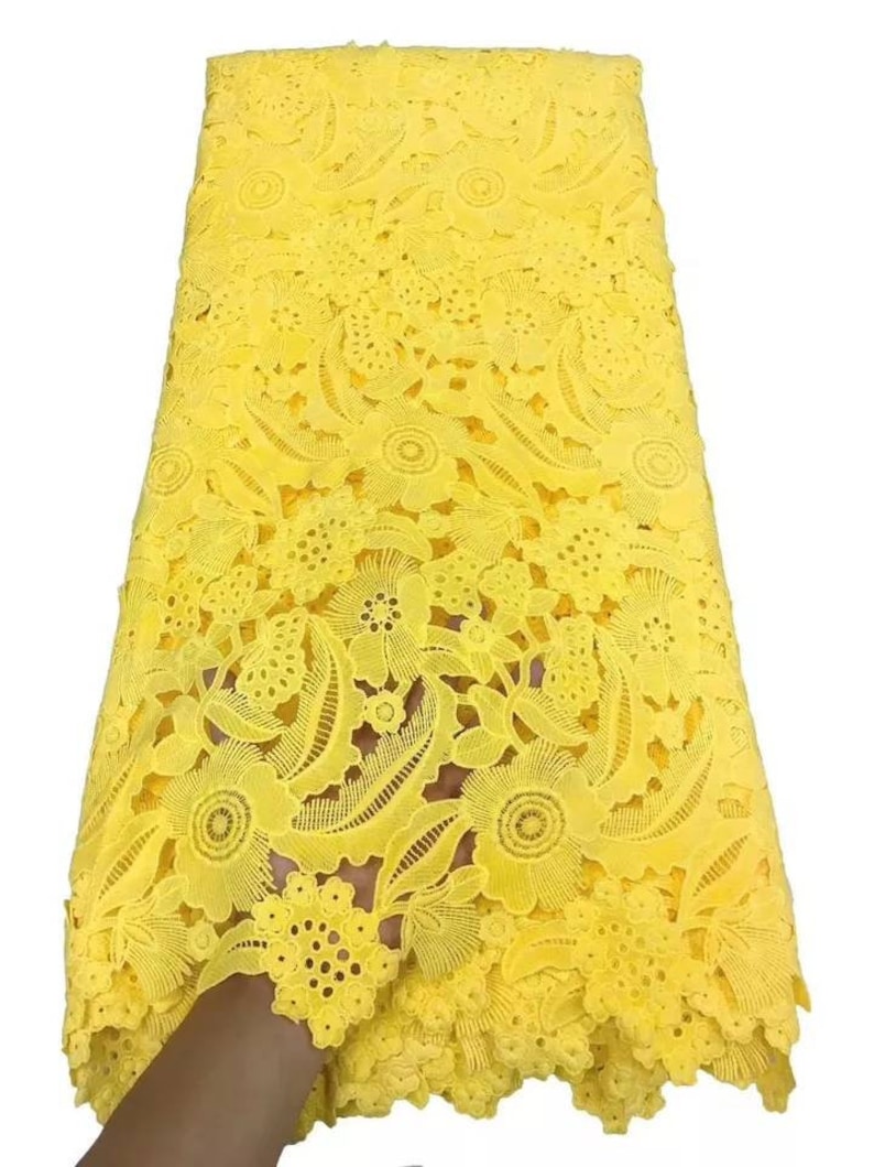 Latest Yellow African Cord Lace Fabric 2022 High Quality - Etsy