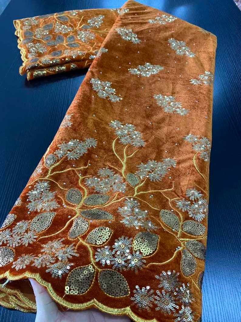 Latest Lace Nigerian Velvet Lace Fabric for Wedding Dresses 2022 High