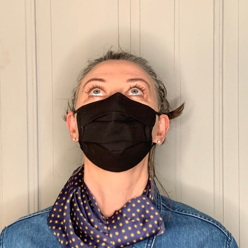 4x Face Masks With Nose Wire Bridge Strip Pleated Washable & Etsy UK