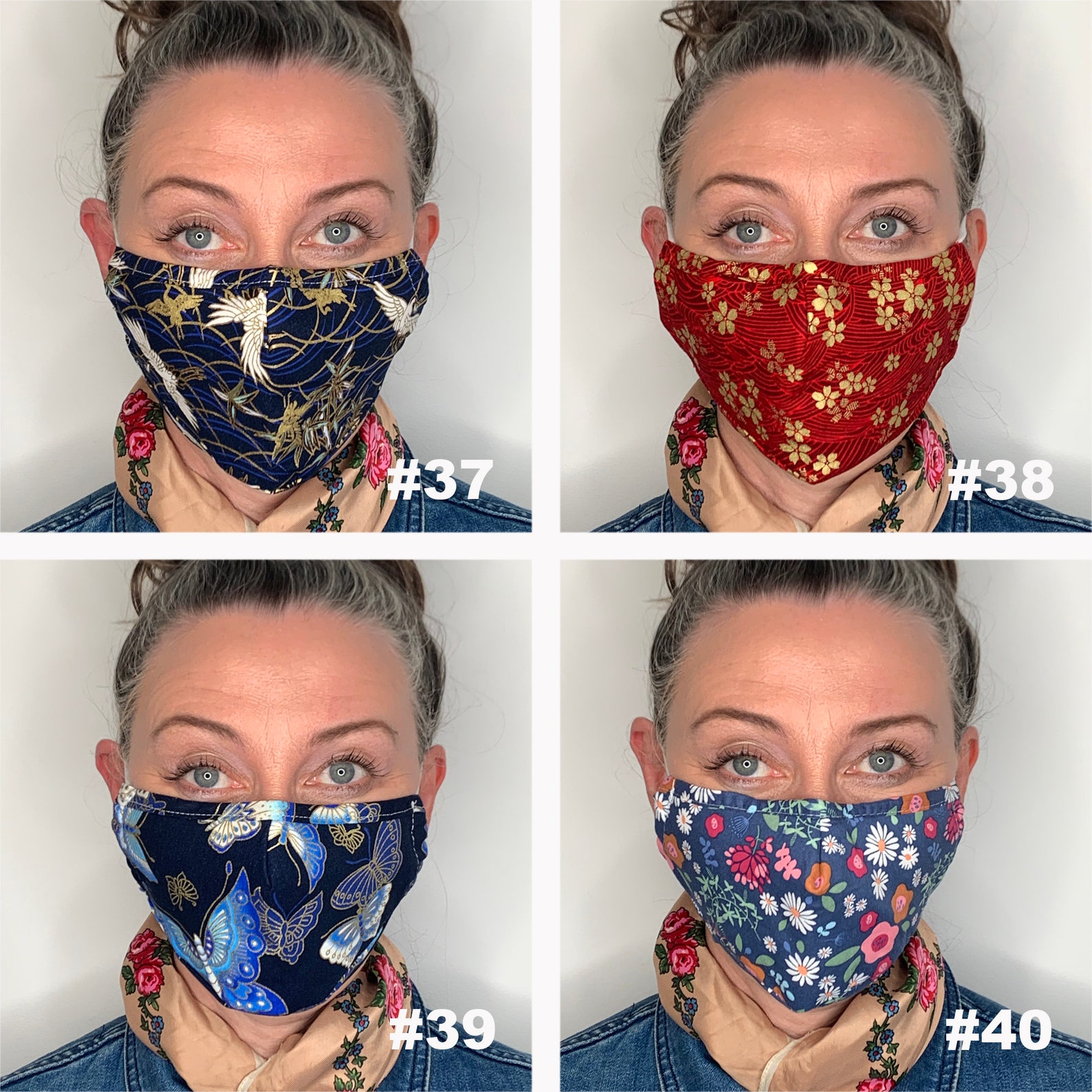 TRIPLE LAYER Face Mask Filtered Face Mask Cloth Fabric Face Etsy UK