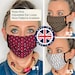Face Mask with Nose Wire Bridge Strip - Pleated Washable & Reusable Double Layer Cotton with Finished Edged Trim 