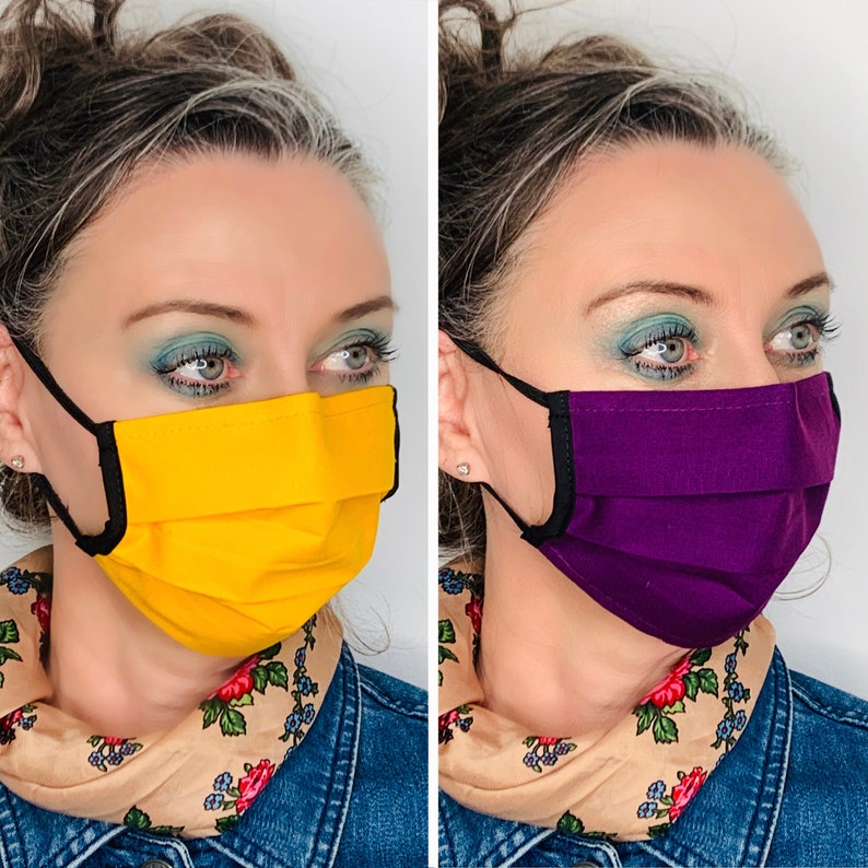 Face Masks with Nose Wire bridge strip Pleated Washable & Etsy