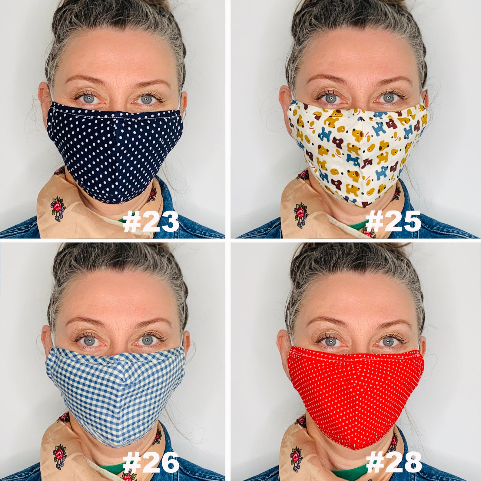 TRIPLE LAYER Face Mask Filtered Face Mask Cloth Fabric Face Etsy UK