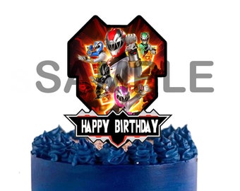 Power Rangers Cake Topper Etsy