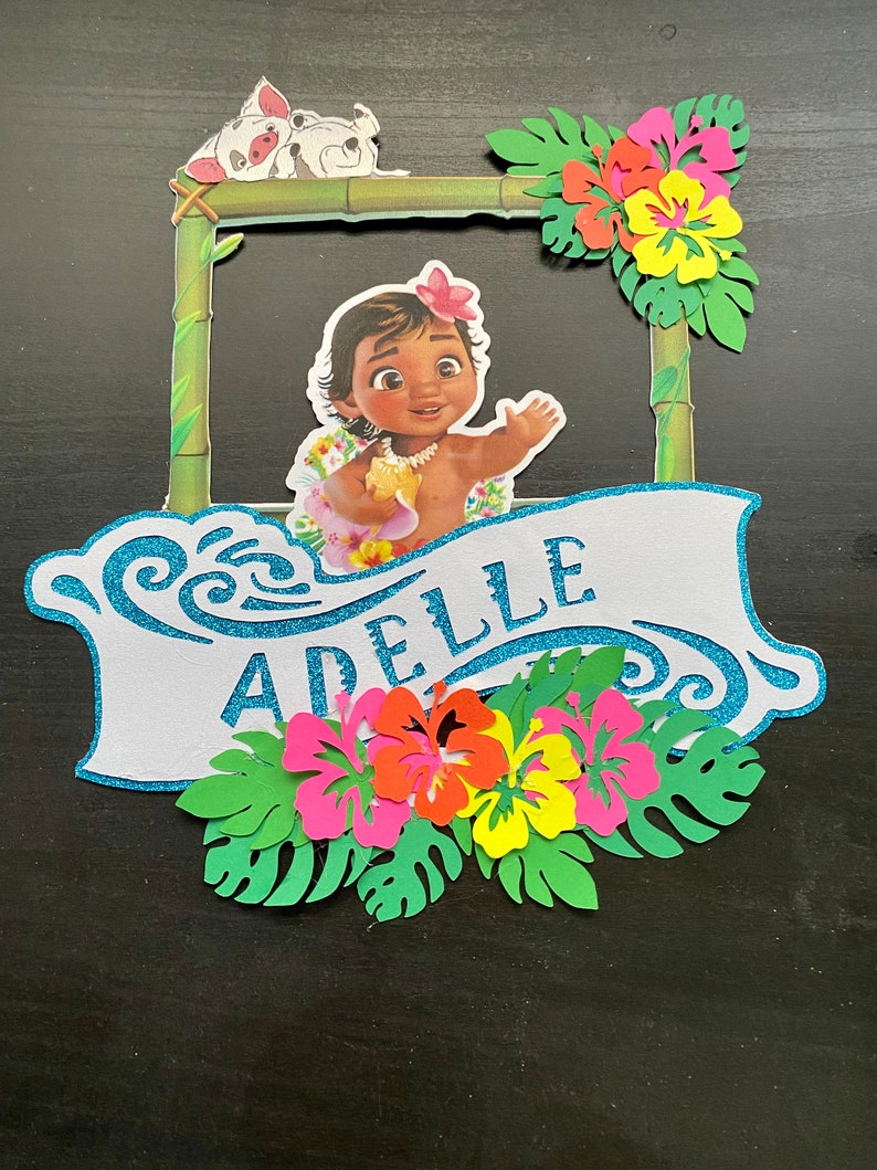 Maui Pua Cake Topper Unisex Cake Topper Unique Cake Decorations Customize Baby Moana Cake Topper Paper Party Supplies Party Decor Delage Com Br