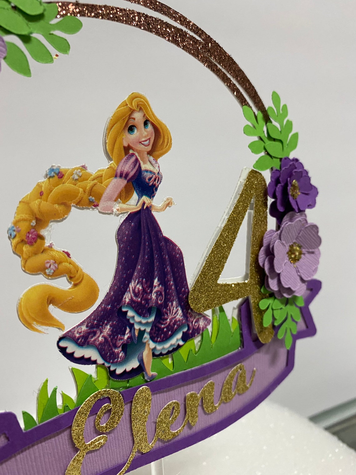 Personaliza rapunzel cake topper Tangled cake topper Girl Etsy México