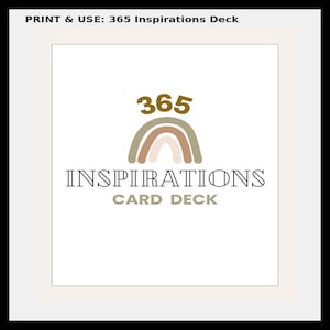 365 carte di affermazioni stampabili - Set di citazioni positive giornaliere / Strumenti per il benessere mentale / Download digitale istantaneo