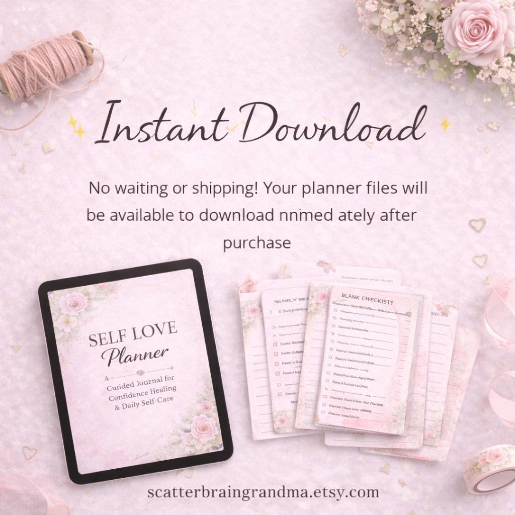 Self Love Planner Printable, Self Care Journal, Mental Wellness ...