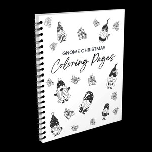 Gnome Christmas Coloring Pages – Printable Holiday Activity PDF | Cute Gnome Coloring Sheets for Kids | Instant Download