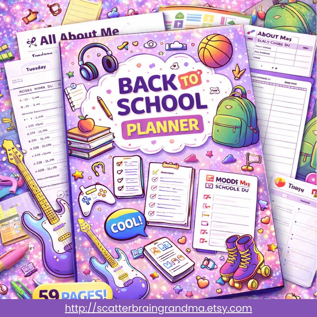Back to School Planner Printable | Student School Organizer | Homework ...