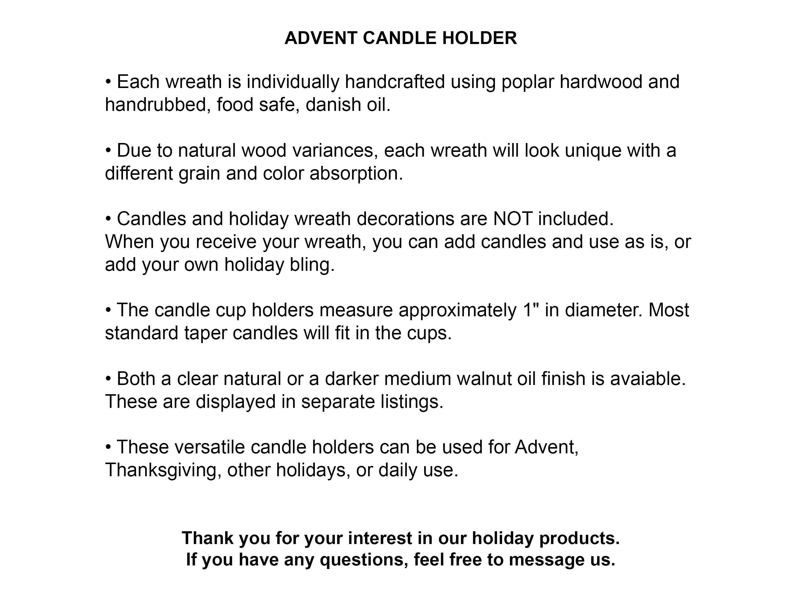 Christmas Advent Wreath Catholic Advent Wreath Rustic Wooden Candle