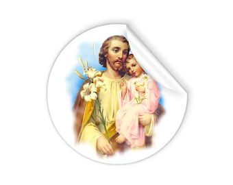St. Joseph & Baby Jesus Sticker Catholic Sticker Catholic - Etsy