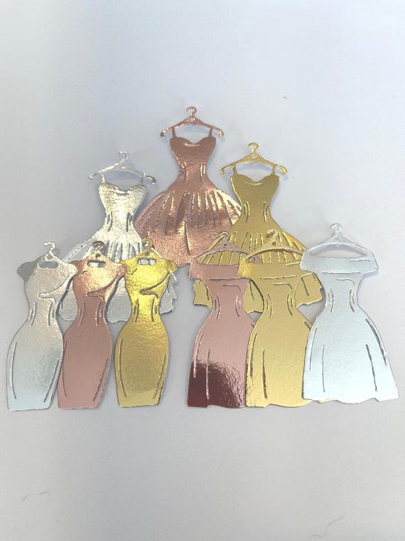 die cut dress Paper Outs/ Cut Dresses/ Set of 9.FREE SHIPPING in the U.S./ Fast Shipping Metal cutting Style:SP26205 Modest Unique Royal Blue ModelD_Hoco fold and embellish