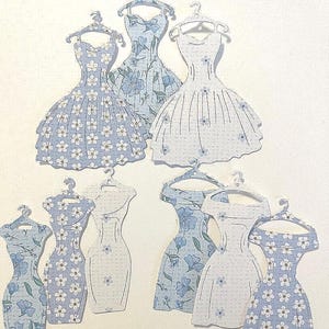 Découpes de robes en papier, LIVRAISON GRATUITE AUX ÉTATS-UNIS Robes en papier découpées, formes de robes en papier