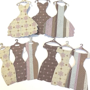 Découpes de robe en papier. LIVRAISON GRATUITE AUX ÉTATS-UNIS Découpes de robe, formes de robe en papier,