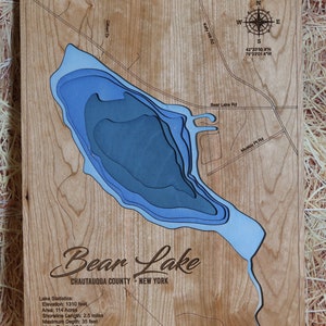 Bear Lake 3D Layered Map