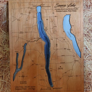 Seneca Lake 3D Layered Map