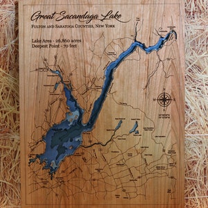 Great Lake Sacandaga 3D Layered Map