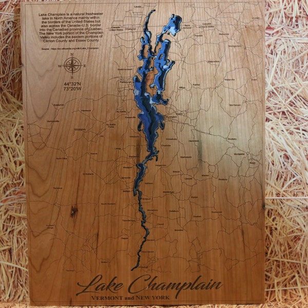 Lake Champlain 3D Layered Map