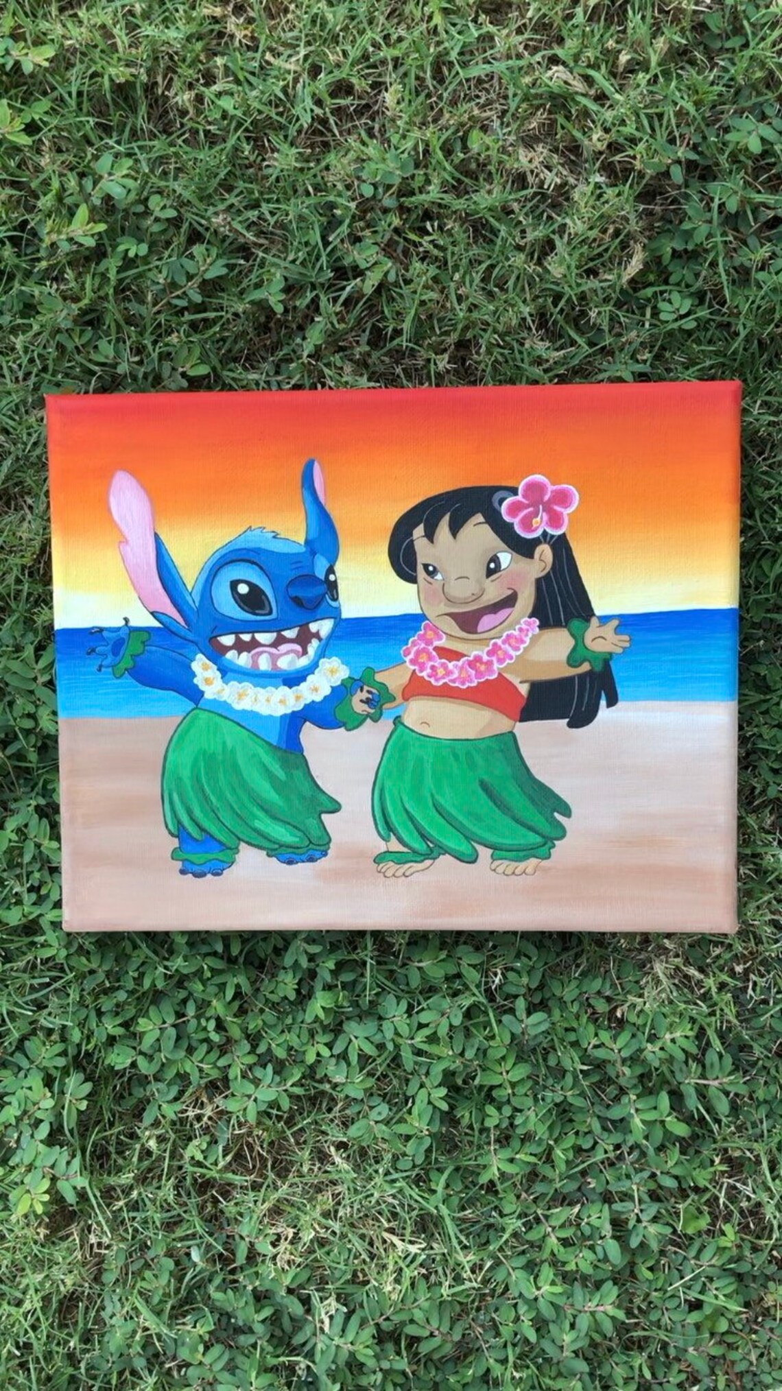 Lilo and Stitch Acrylic Painting | Etsy