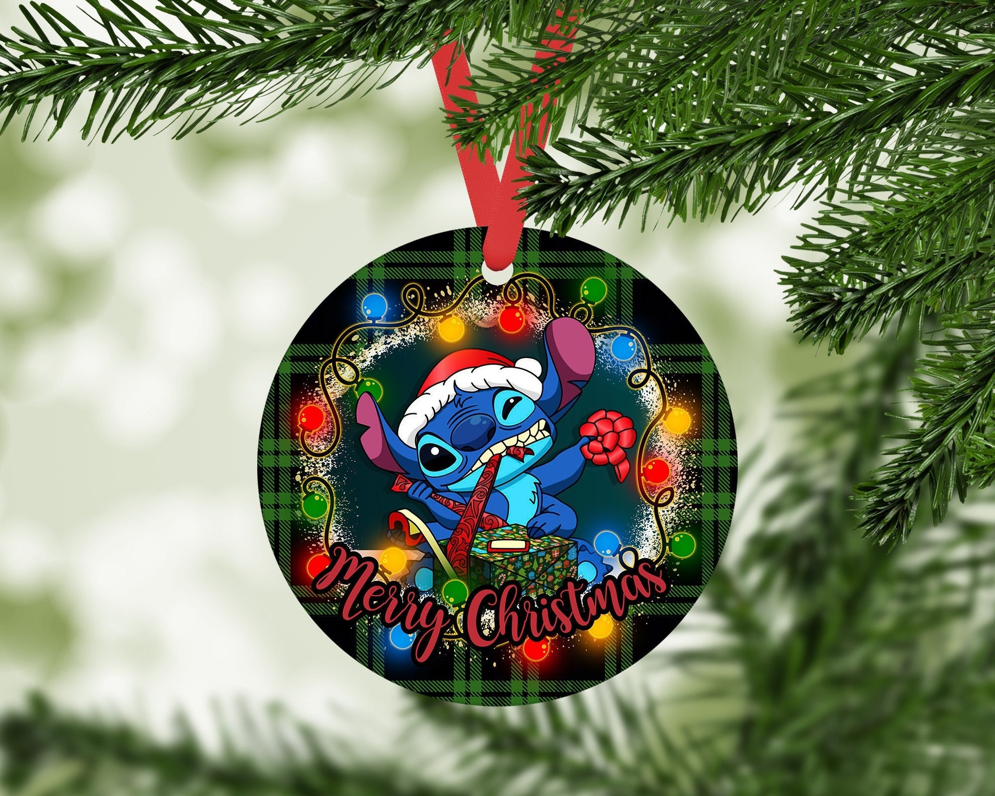 Discover Christmas Stitch Ornament, Lilo and Stitch, Christmas Ornament, Disney Christmas, Stitch Christmas