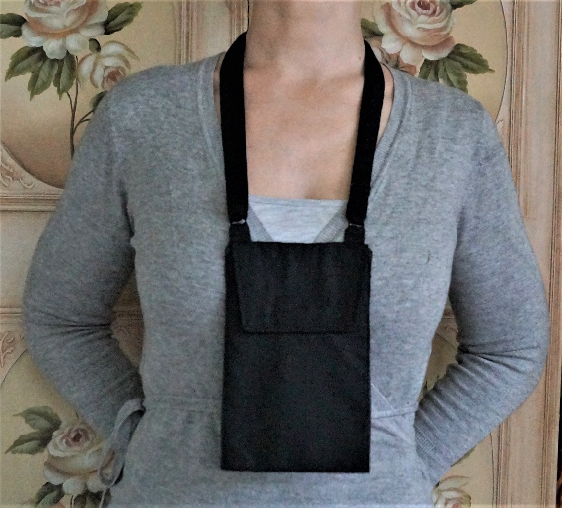 Shoulder bag breast bag belly bag uni black hip bag wear Etsy