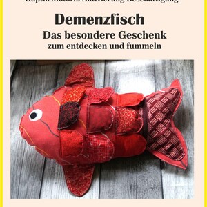 Dementia fish, dementia blanket, fidget blanket, Alzheimer's, autism, therapy, haptic, motor skills, ADHD, sensory, seniors, Mother's Day, Father's Day, birthday, gift