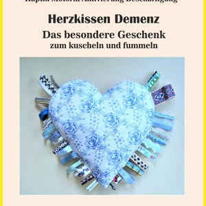 Cuscino a forma di cuore per persone con demenza, coperta antistress per anziani affetti da Alzheimer, demenza, ADHD, autismo, sviluppo delle capacità motorie tattili, Festa della mamma, Festa del papà, compleanno, regalo