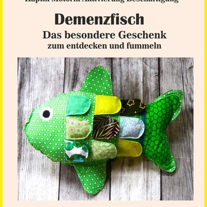 Dementia Fish Dementia Blanket Fidget Blanket Alzheimer's ADHD Autism Therapy Haptic Motor Skills Sensory Skills Seniors Mother's Day Father's Day Birthday Gift