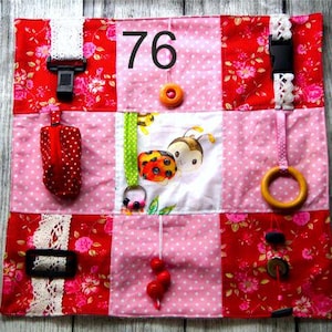 Manta para demencia V Osito de peluche Mariquita Rana Dinosaurio Pájaro Cebra Caballo Poni Abejas Mono Polluelo Alzheimer Demencia Autismo Habilidades motoras hápticas Personas mayores D76