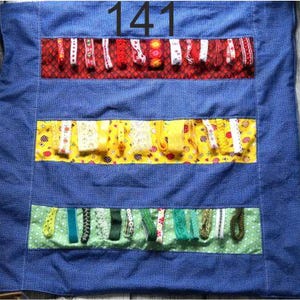 Large Dementia Blanket, Fidget Blanket, Alzheimer's/Autism Therapy, Haptic/Motor Skills/Sensory Development, Handmade, Mother's Day, Father's Day, Birthday Gift D137