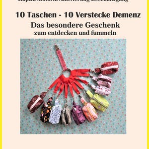 Au lieu d'une couverture anti-stress, 10 poches / 10 cachettes pour les personnes atteintes de démence - sacs uniques pour stimuler le toucher, la motricité, offrir, se défouler, s'occuper, se divertir ...