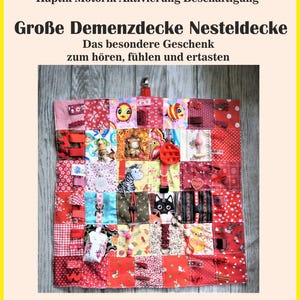 Manta para la demencia, manta antiestrés, Alzheimer, demencia, autismo, terapia, háptica, habilidades motoras, sensorial, TDAH, hecha a mano, Día de la Madre, Día del Padre, cumpleaños, regalo