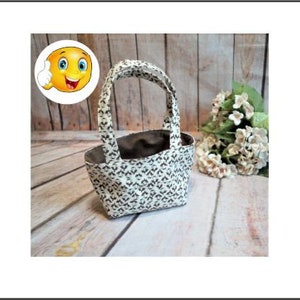 Kindertasche beige mit braunen Birnen Spieltasche Geschenktasche Geburtstag Weihnachten Ostern Kinderküche Kaufladen Laufrad Roller Laufrad