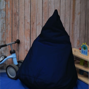 Sitzsack gefüllt uni Schwarz Farbe wählbar Sitzkissen Kinder Bodenkissen waschbar Sitzpolster Sitzerhöhung Geschenk Geburtstag Weihnachten