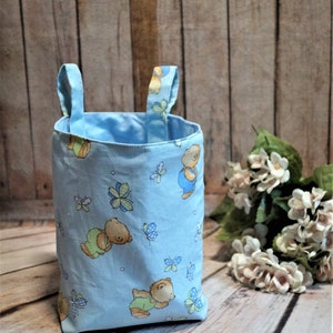Lenkertasche Utensilo Unikat Gr. 2 blau Bärchen Spielzeugtasche Aufbewahrung Kinderbett Schnullertasche Laufrad  Deirad Osterkorb