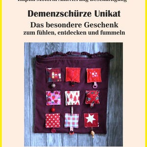 Delantal Manta para la demencia Manta antiestrés Alzheimer Demencia Autismo Terapia Habilidades motoras hápticas TDAH Habilidades sensoriales Día de la Madre Día del Padre Regalo de cumpleaños D119